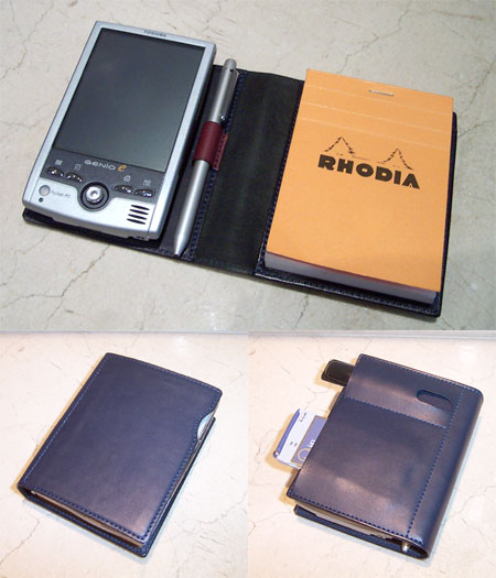 PDAとRHODIAを一緒に持つ、モバイル手帳カバー