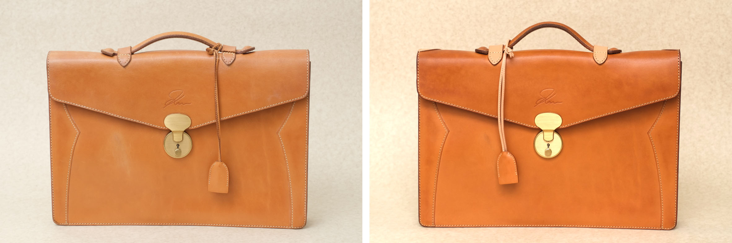 20年以上前のフルオーダーメイド、革製ブリーフケース2601N