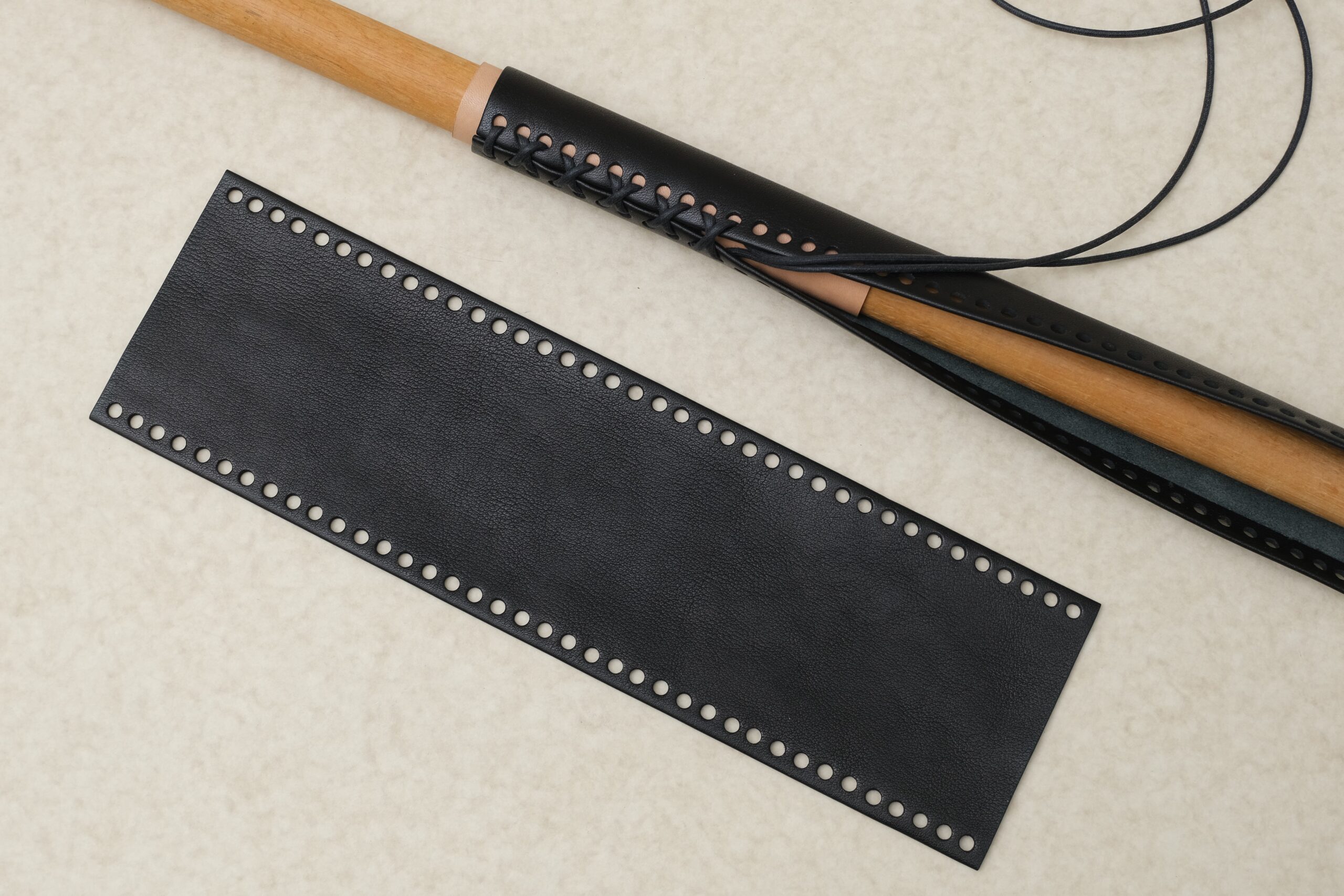 フルオーダーメイド、革製の持ち手カバー/手すりカバー2602N